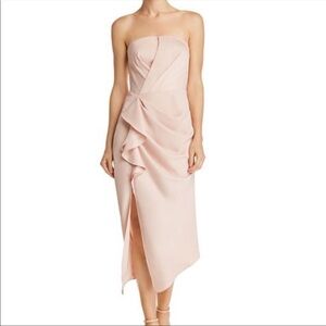 C/MEO Collective No Less Strapless Midi Dress